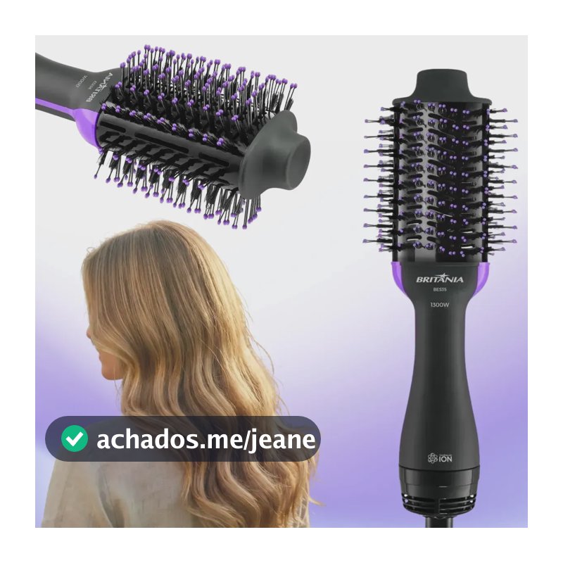 Escova Secadora Britânia BES35 Bivolt, para Secar e Modelar Cabelos