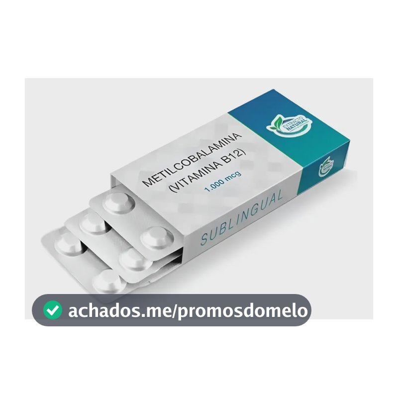 Metilcobalamina Vitamina B12 1.000mcg 120cps Sublingual Suplemento Multi Vitaminico Sabor Framboesa Extracto Natural