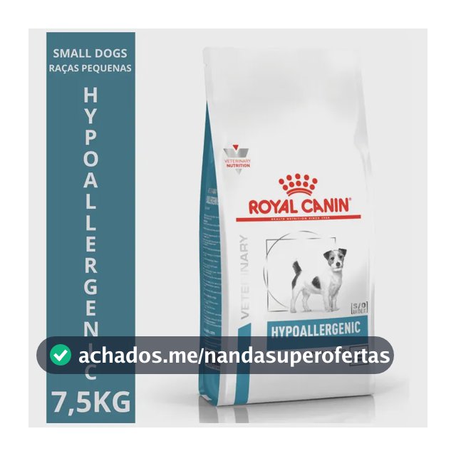 Ração Royal Canin Hypoallergenic Diet Cães Pequenos - 7,5kg