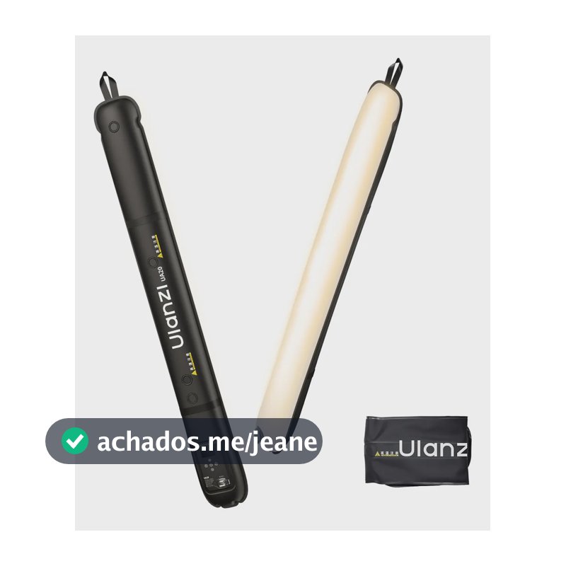 Ulanzi Ua20 Luz De Tubo De Aire Portátil Iluminadores 20w Estrutura Preto