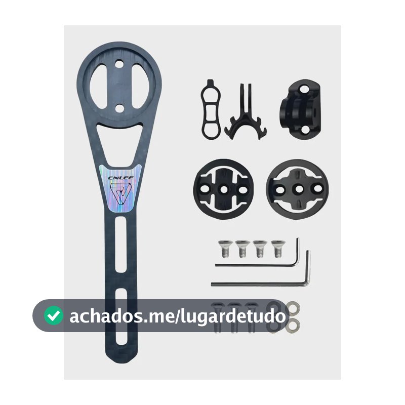 Suporte Gps Farol Guidão Integrado Aero Carbono Bike Preto