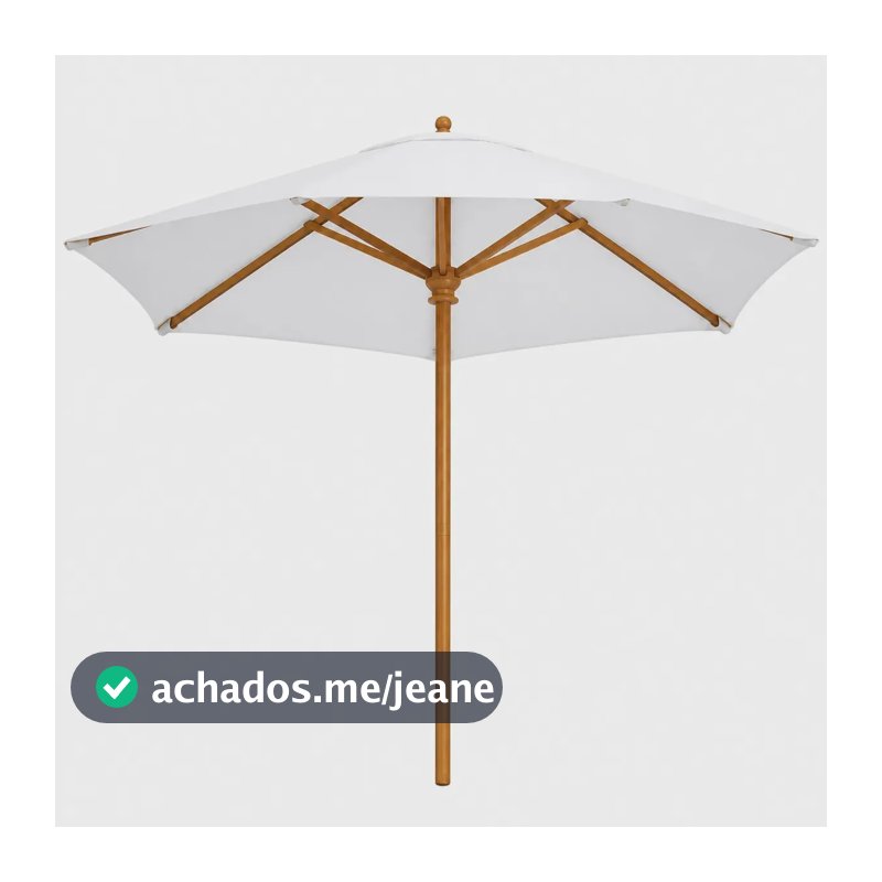 Guarda Sol Ombrelone 2,40 Leve Breezi Madeira Branco