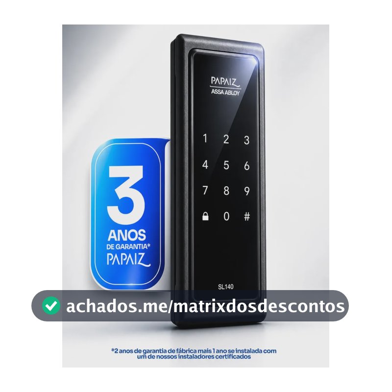 Fechadura Digital Eletronica Papaiz Sl140 Sobrepor | Senha Fechamento Automático