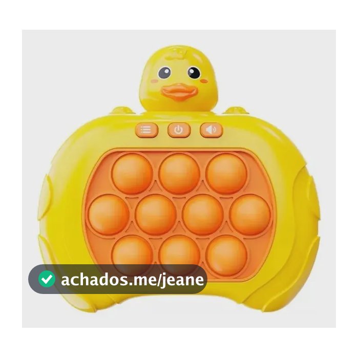 Pop It Eletrônico Console Anti Stress Popit Game Musical Imp Cor Patinho Amarelinho