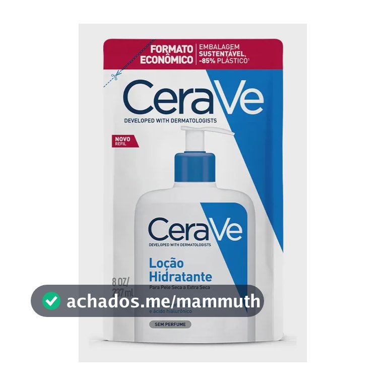 Refil Loção Hidratante Corporal 3 Ceramidas 120h CeraVe 237ml