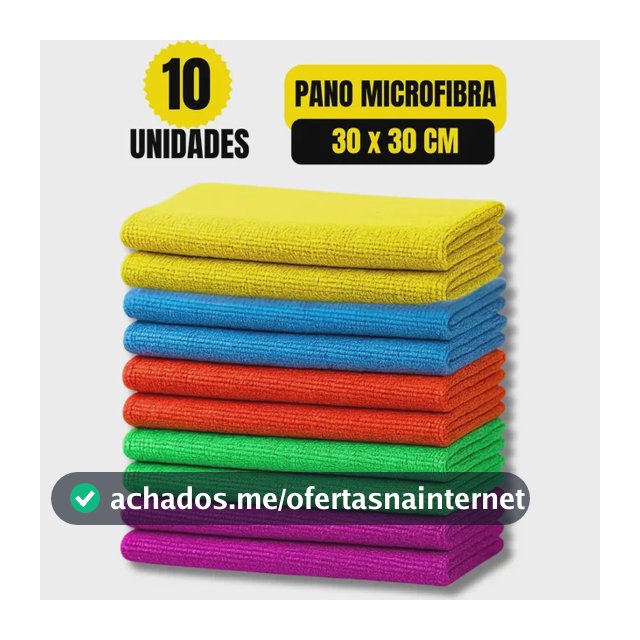 10 Flanela Pano Microfibra Limpa Carro Vidro Pia Multiuso Cor Sortidos Home Safe Home