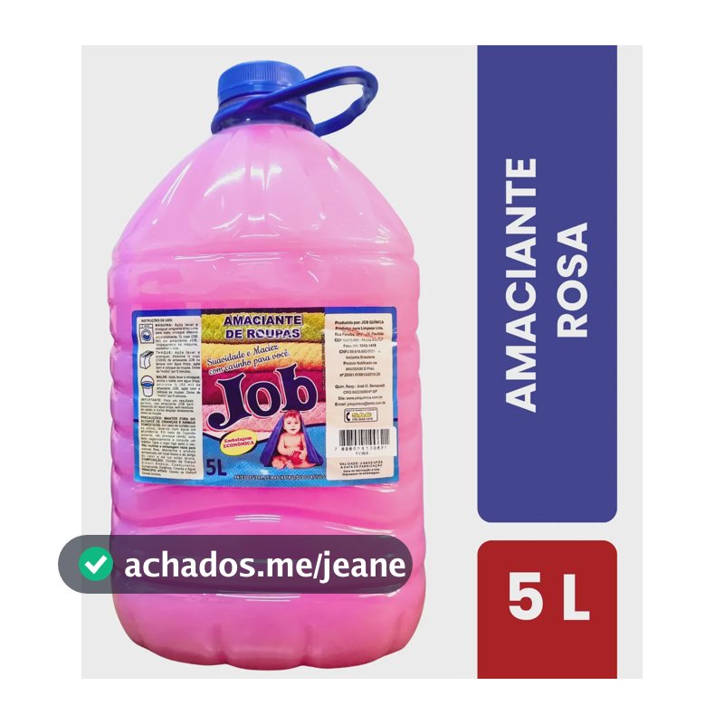 Amaciante Rosa Floral Soft 5l Roupas E Tecidos Job