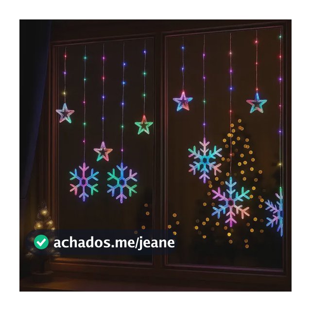 Cascata De Estrela Com Floco De Neve ,decoraçao De Natal