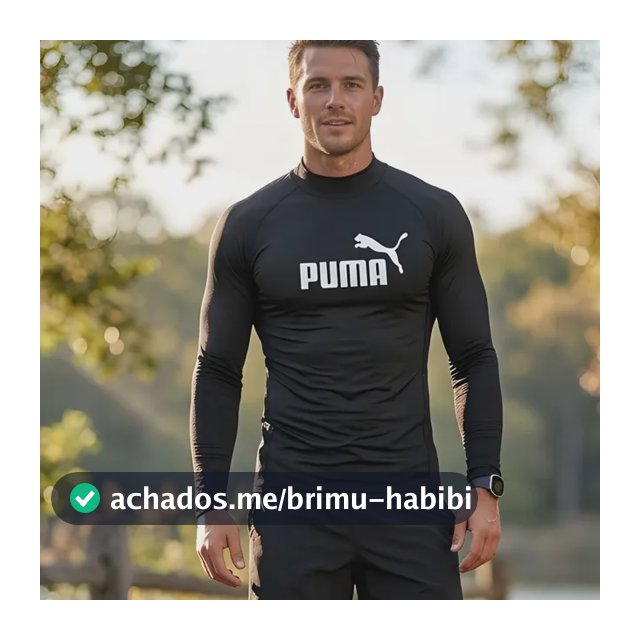 Camiseta Térmica Puma Manga Longa Proteção Uv50+ Masculina