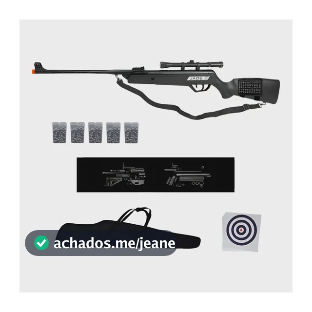 Carabina De Pressão New Jade 5.5mm - Cbc + Kit De Acessórios Preto 5.5 Mm