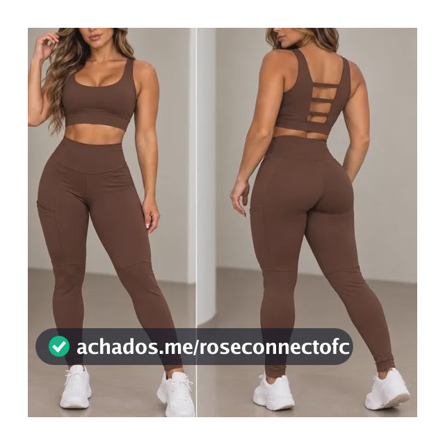 Conjunto Calça Legging E Top Fitness Sem Transparência