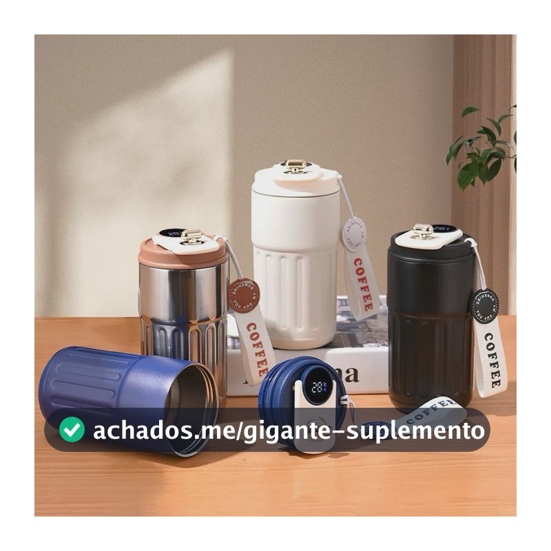 Copo Térmico Inteligente Sensor De Temperatura 420ml Xícara  Aleatório