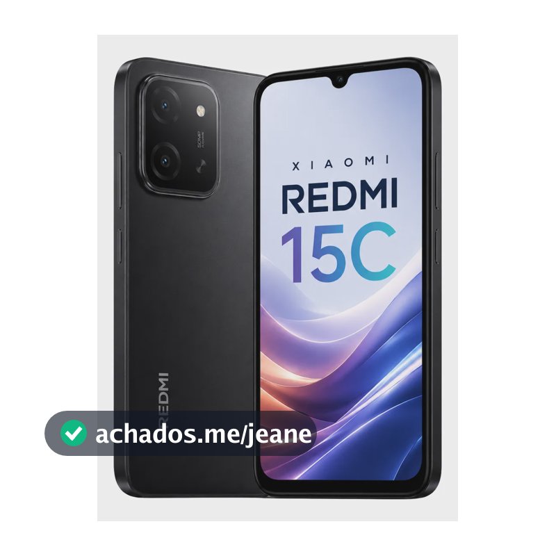 Smartphone Xiaomi Redmi 15c 256gb 8gb Ram Câmera 50mp Global Preto