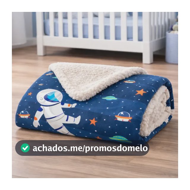 Coberdrom Bebê Sherpa Estampado Dupla Face Fofinho