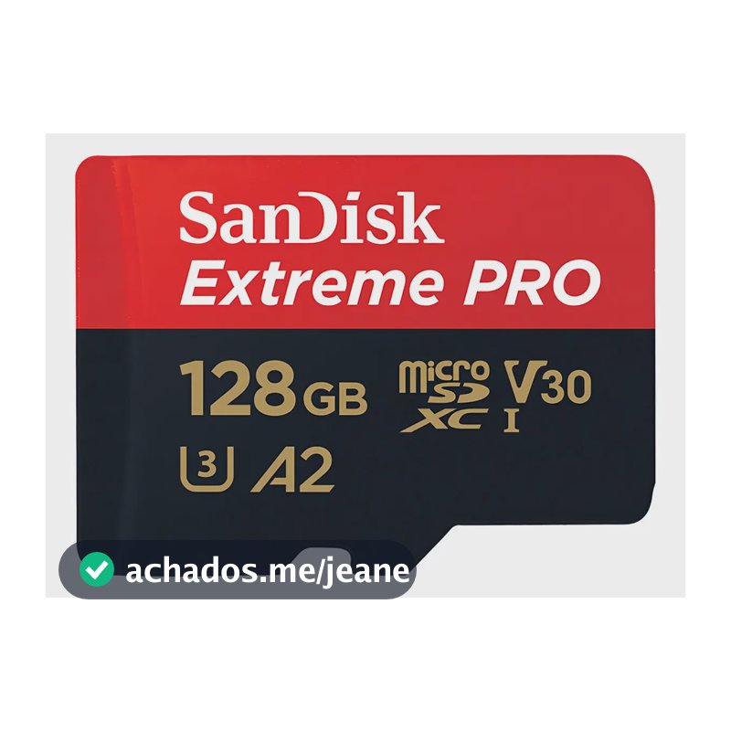 Cartão de memória SanDisk SDSQXCD-128G-GN6MA Extreme Pro com adaptador SD 128GB