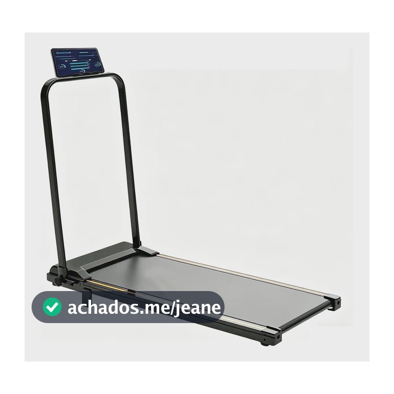 Esteira Elétrica Plana Residencial Preta Cor Preto Bluetooth Preto 127v