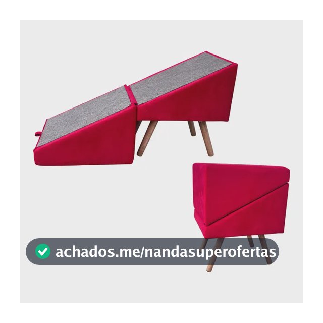 Rampa Escada Pet, Movel Puff Cachorro Gato Antiderrapante