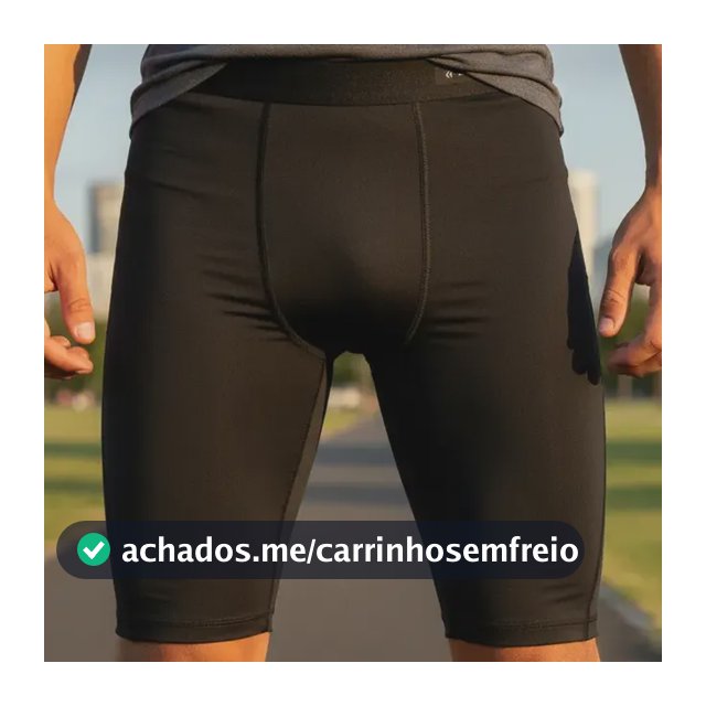 Bermuda Térmica Masculina Lurk Compressão Corrida Preta