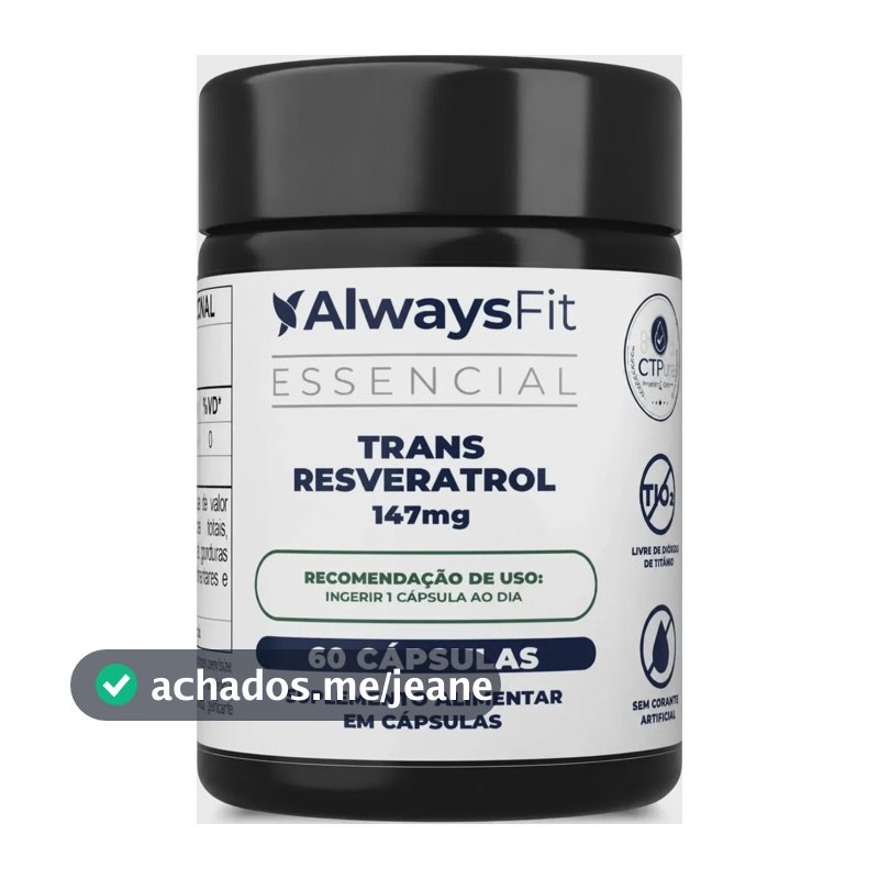 Trans-resveratrol 147 Mg Alwaysfit | 60 Cápsulas Sem Sabor