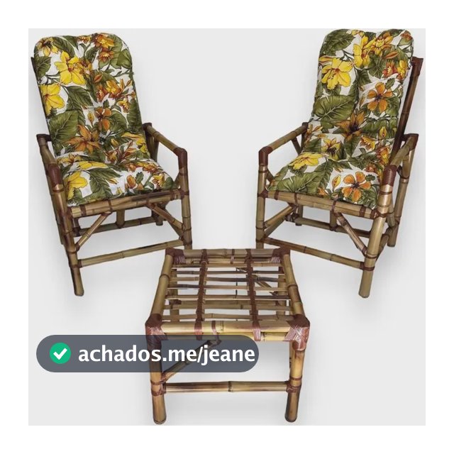 Jogo Para Varanda Ou Jardim 2 Cadeiras Mesa E Almofadas