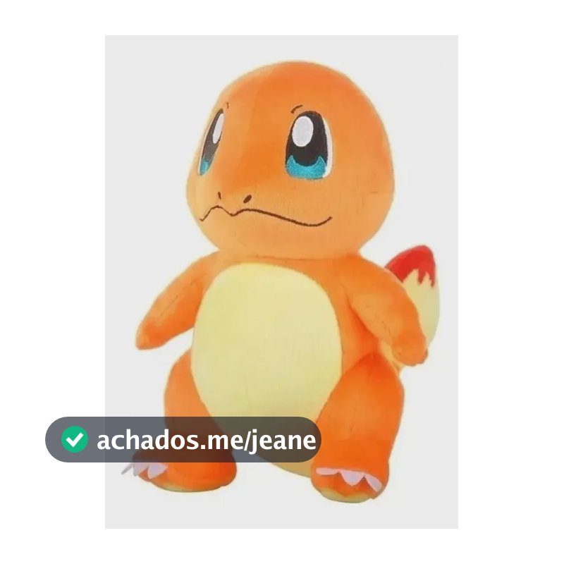 Pelúcia Charmander Pokémon de Pelúcia Premium, Tamanho Médio 25 cm