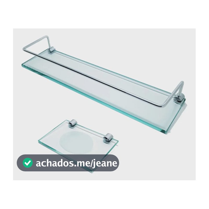 Organizador de chuveiro para banheiro Mons Shop Luxo Vidro Mons Shop Porta Shampoo Top Moderno incolor