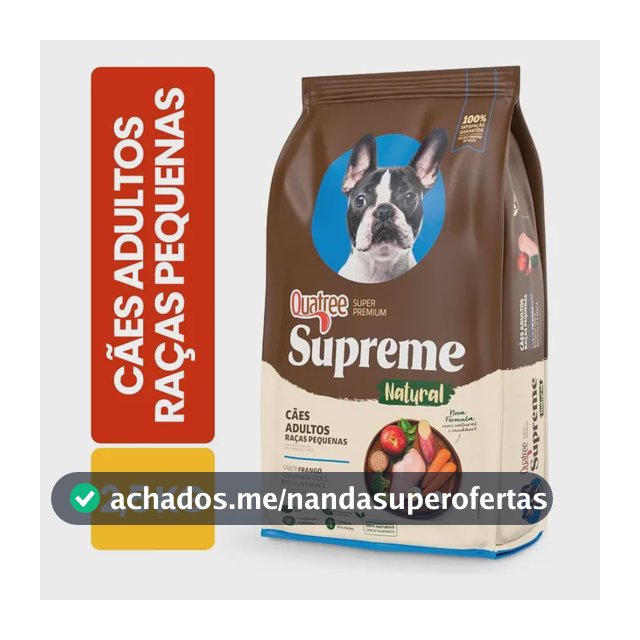 Ração Quatree Supreme Cães Adultos Pequenos 2,5kg