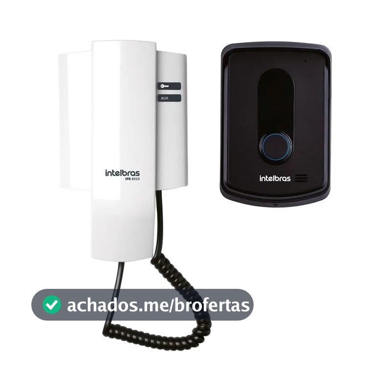 Porteiro Residencial Ipr 8010 Preto/Branco Intelbras