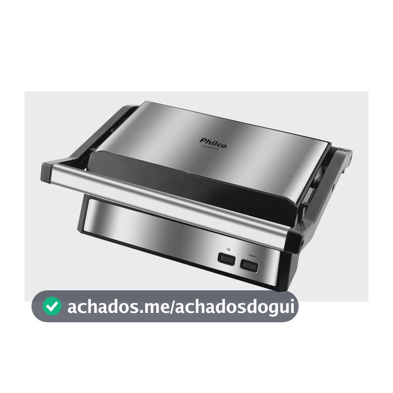 Sanduicheira E Grill Pgr21pi Maxx Clean 1000w Philco Prateado