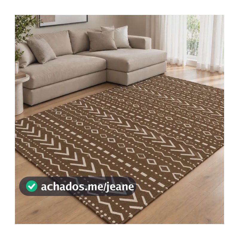 Tapete Quarto Sala Grande 300x200 Jacquard Antiderrapante 3 M 2 M Étnico
