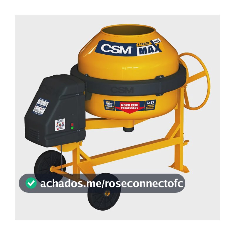 Betoneira Csm 400l 220v 2cv Facilidade Manutenção Transporte 220v