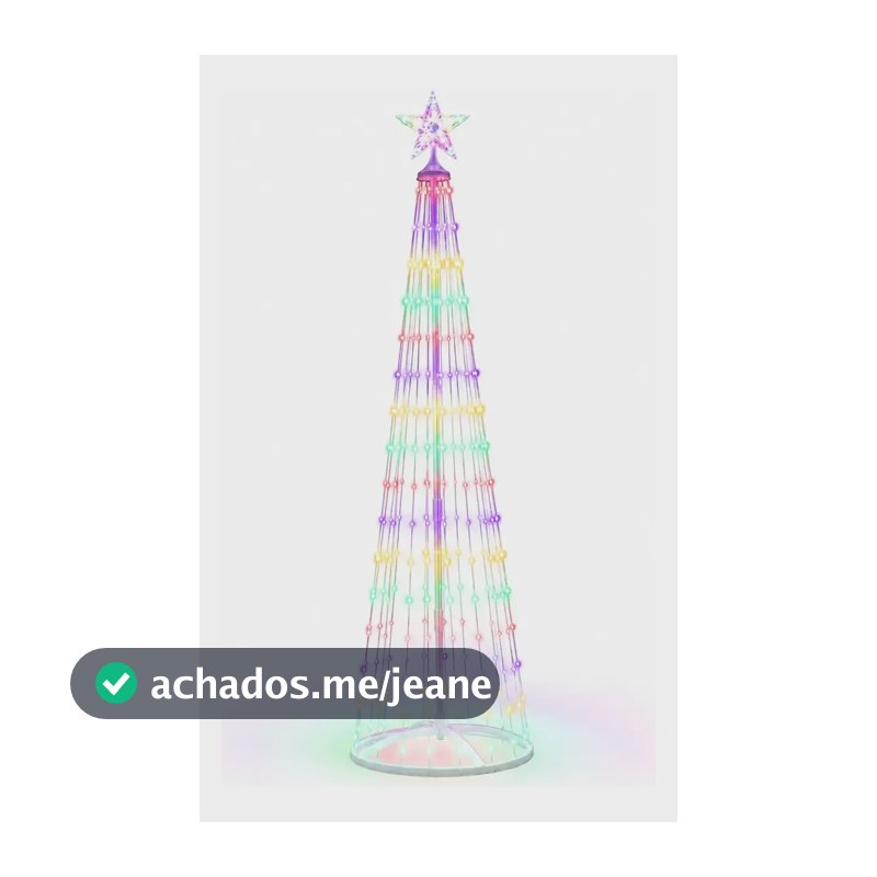 Árvore Natalina 2,10m Desmontável Led Rgb Usb Lumi Multicolorido