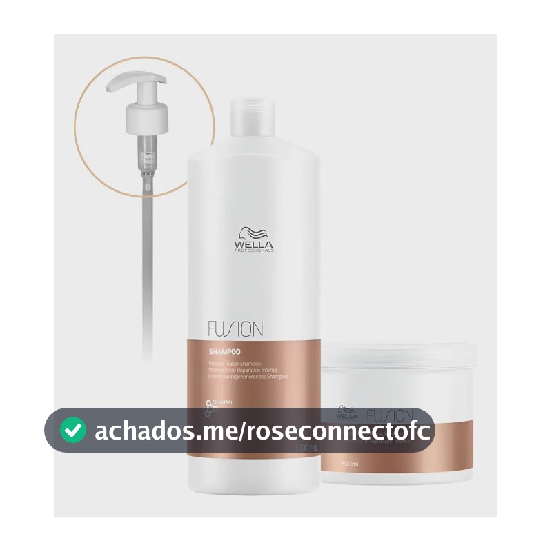 Kit Wella Professionals Fusion Shampoo Máscara Válvula Pump