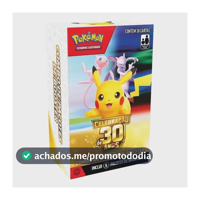 Combo De Booster 30 Anos Coleção Pokemon Celebração Copag Pokémon 30 Anos