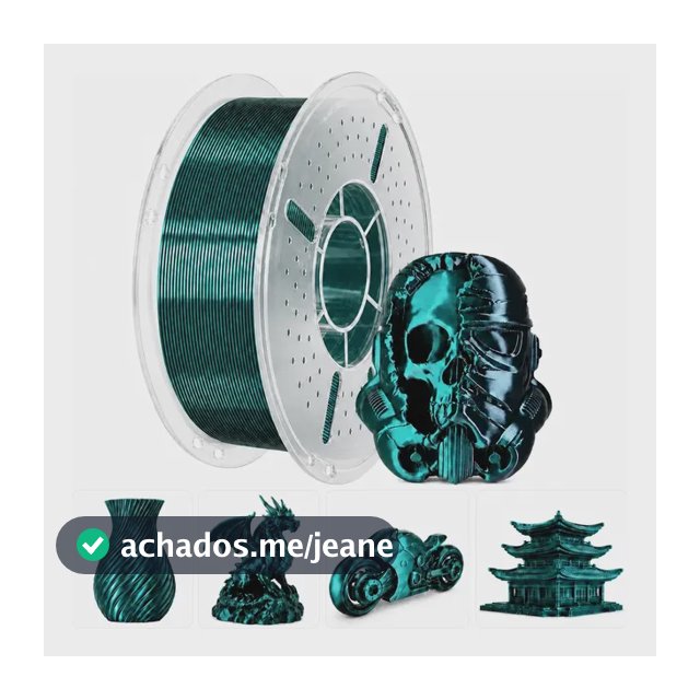 Filamento Pla Impressão 3d Silk Bicolor/tricolor 1kg--sol3d Preto Verde