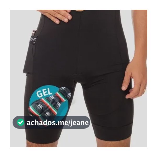 Bretelle Masculino Ciclismo Short Forro Gel Alta Performance