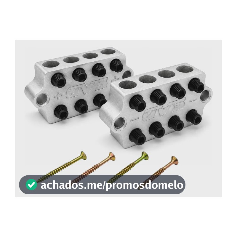 Par Bloco Barramento Distribuidor Energia 4x4 8 Vias
