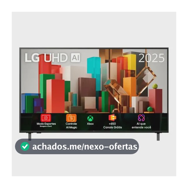 Smart TV Profissional 4K 43" LG UHD 43AU801 Processador α7 AI Ger8 Super Upscaling Google Cast Alexa Integrado Controle AI Smart Magic WebOS 25