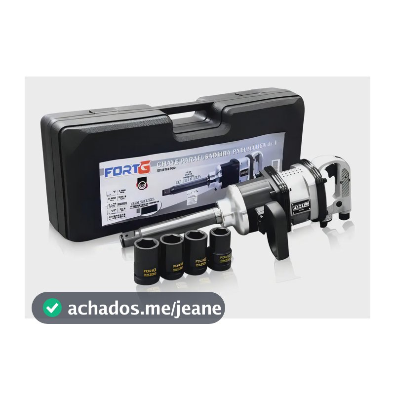 Chave Parafusadeira Impacto Pneumática FortG Pro 1 Pol 3900 RPM 2400Nm