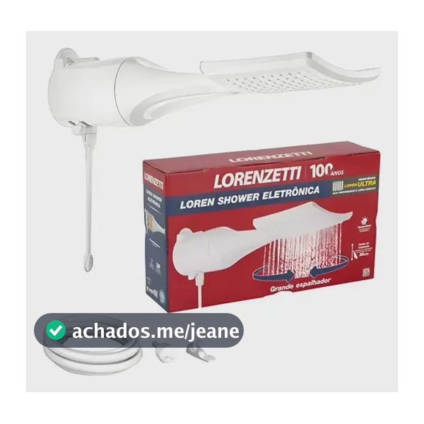 Chuveiro Loren Shower Ultra Eletrônica 7500w Lorenzetti Branco 7.5 Kw