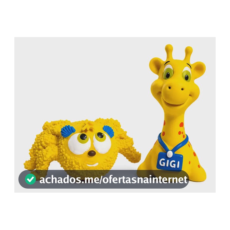 Kit 2 Brinquedos Mordedor Látex Pet Cães Girafa Gigi E Lili