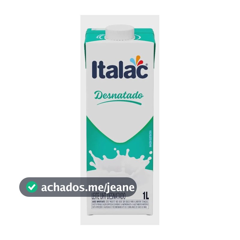 Leite Uht Desnatado Italac Edge 1L
