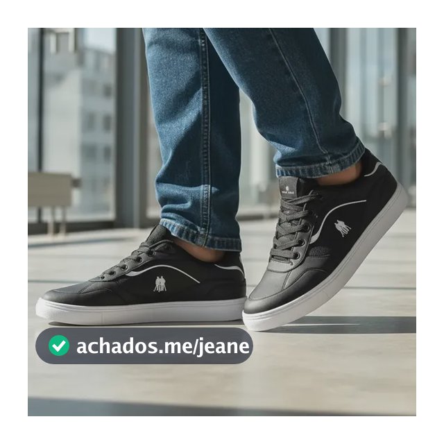 Tênis Casual Street Polo Wear Preto E Branco 43 Br