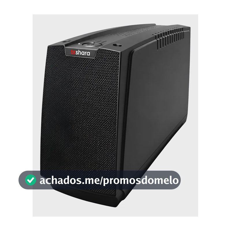 Nobreak Ts Shara Ups 1200va Compacto Mono 115/115v 6 Tomadas Preto