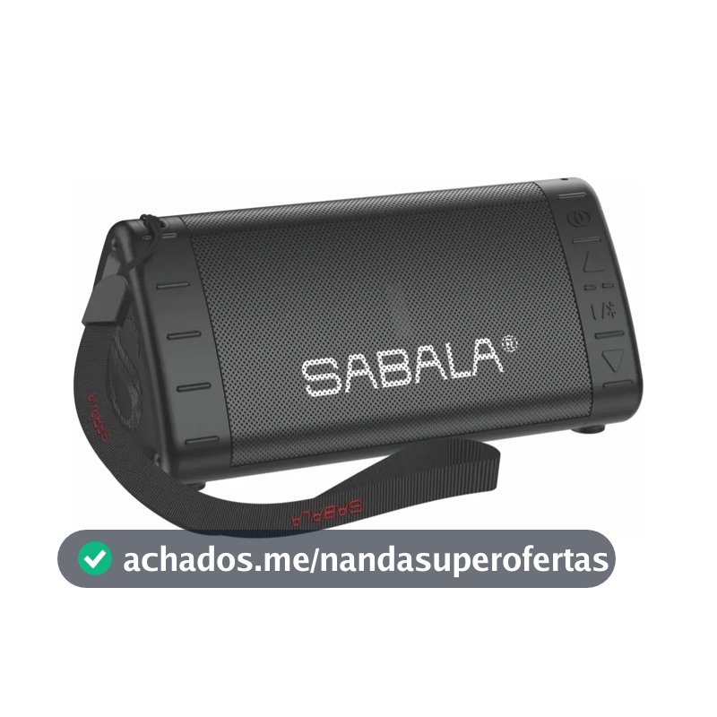 Caixa De Som Portátil Bluetooth Tws 2200mah Sabala 901 Cor Preto