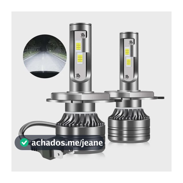 Par Lâmpada Ultra Led H4 H7 Farol Automotiva 6500k Branco