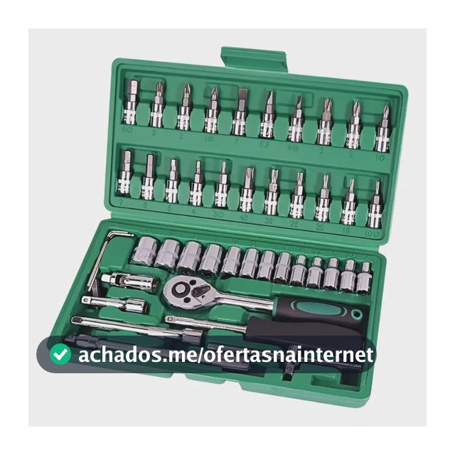 Kit Ferramentas 46 Peças Chave Catraca Jogo De Soquetes
