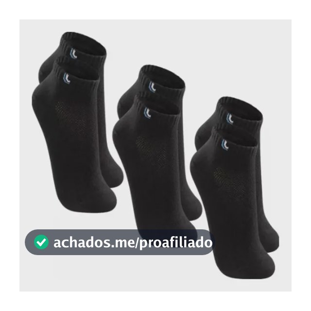 Kit 3 Pares De Meia Cano Curto Lupo Com Ventilação