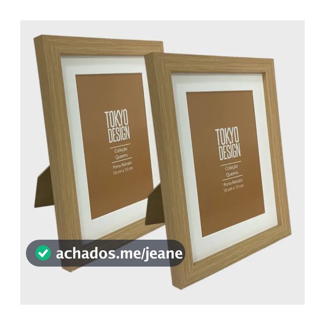 Kit 2 Porta Retratos 10x15 Duo Com Paspatur Branco Mdf Decor