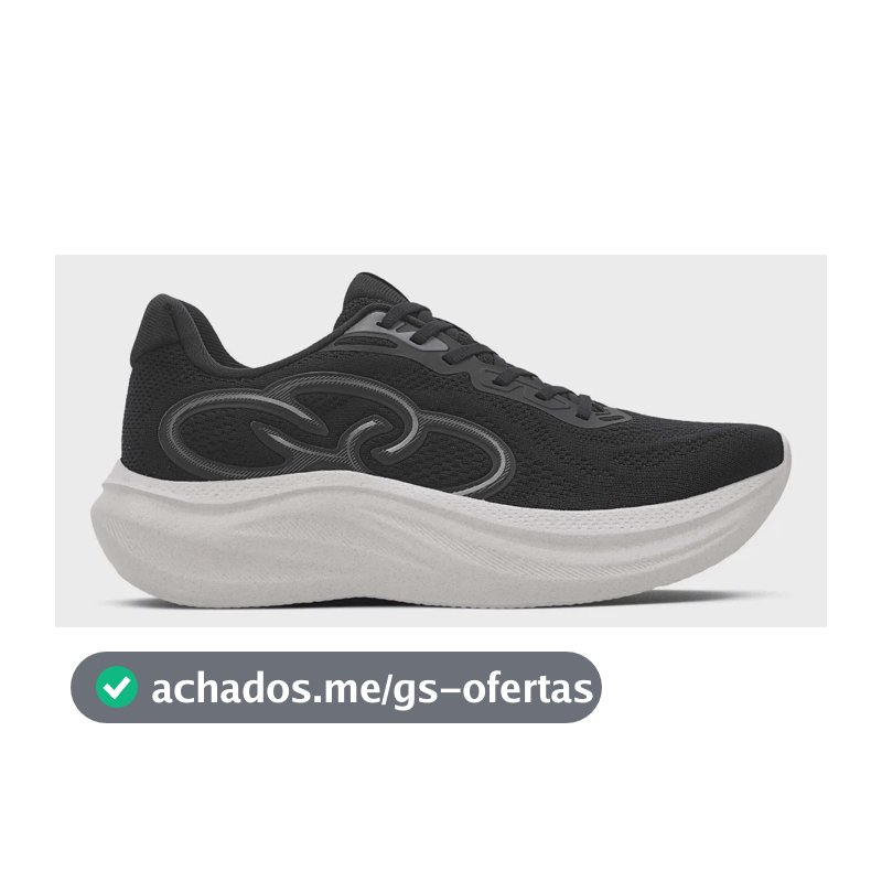 Tênis Masculino Rush Olympikus Preto Liso 41 Br